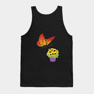 Flower and butterfly Tank Top